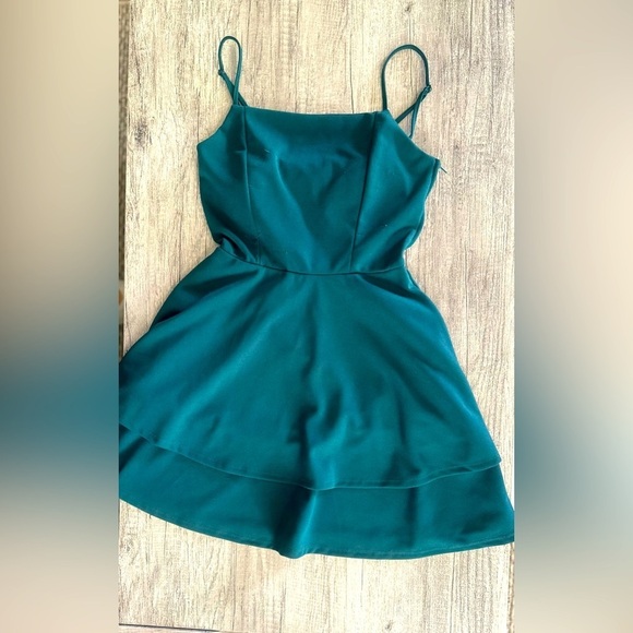 Altar’d state Green Bow Dress size small - Picture 1 of 5